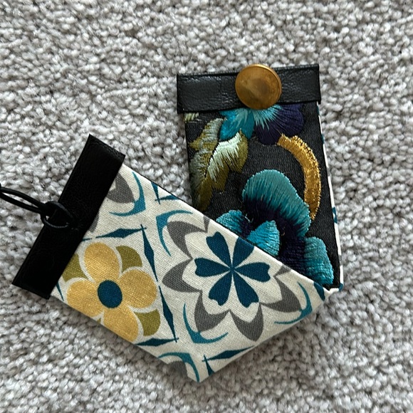 Unique Vintage Fabric Cuff Bracelet #820 Hand sewn by Violette Grace - Picture 1 of 6